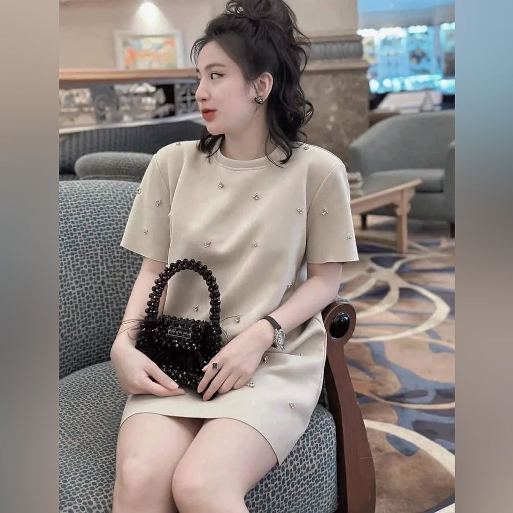 Zara faux suede jewel dress